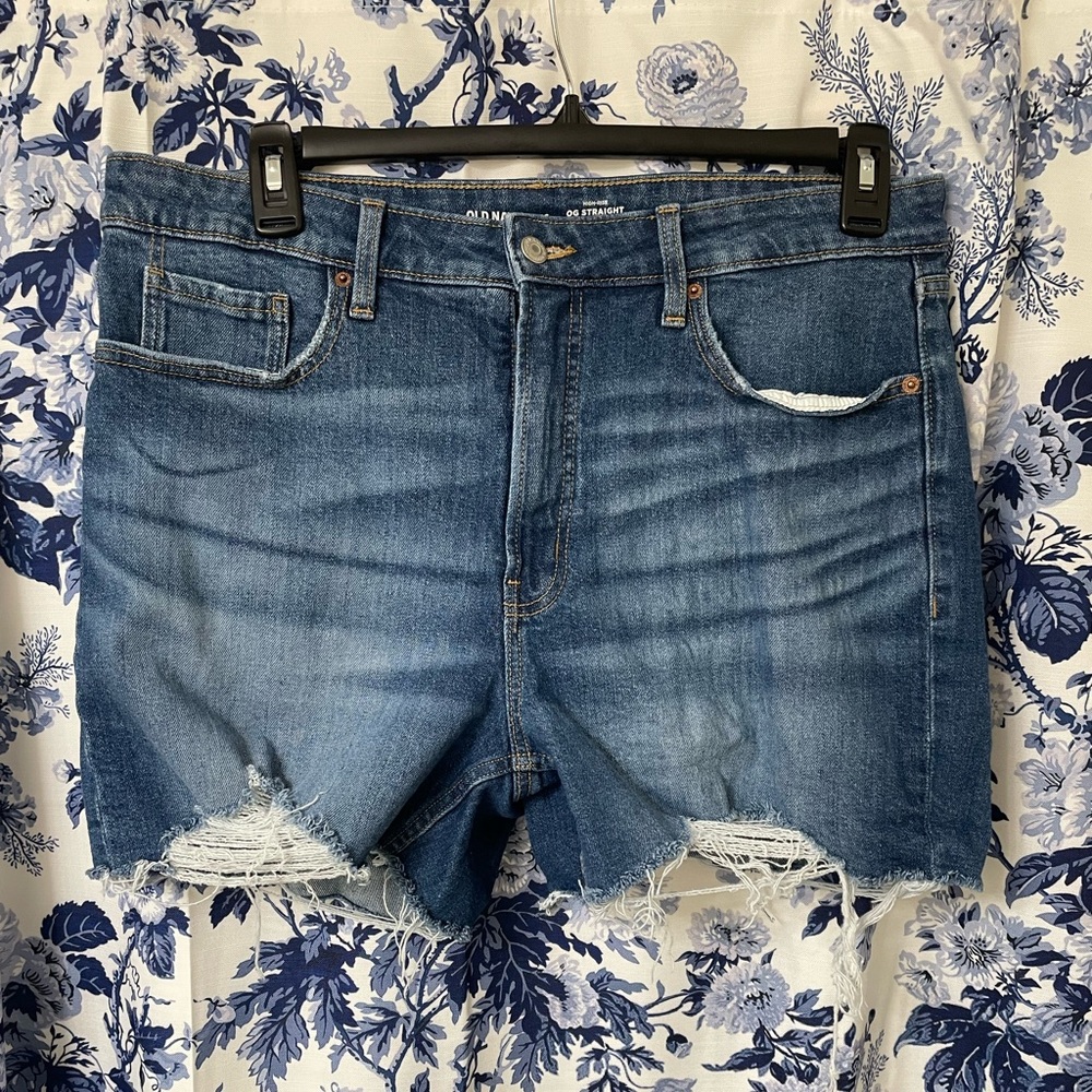 Old Navy Blue High-Rise Denim Shorts